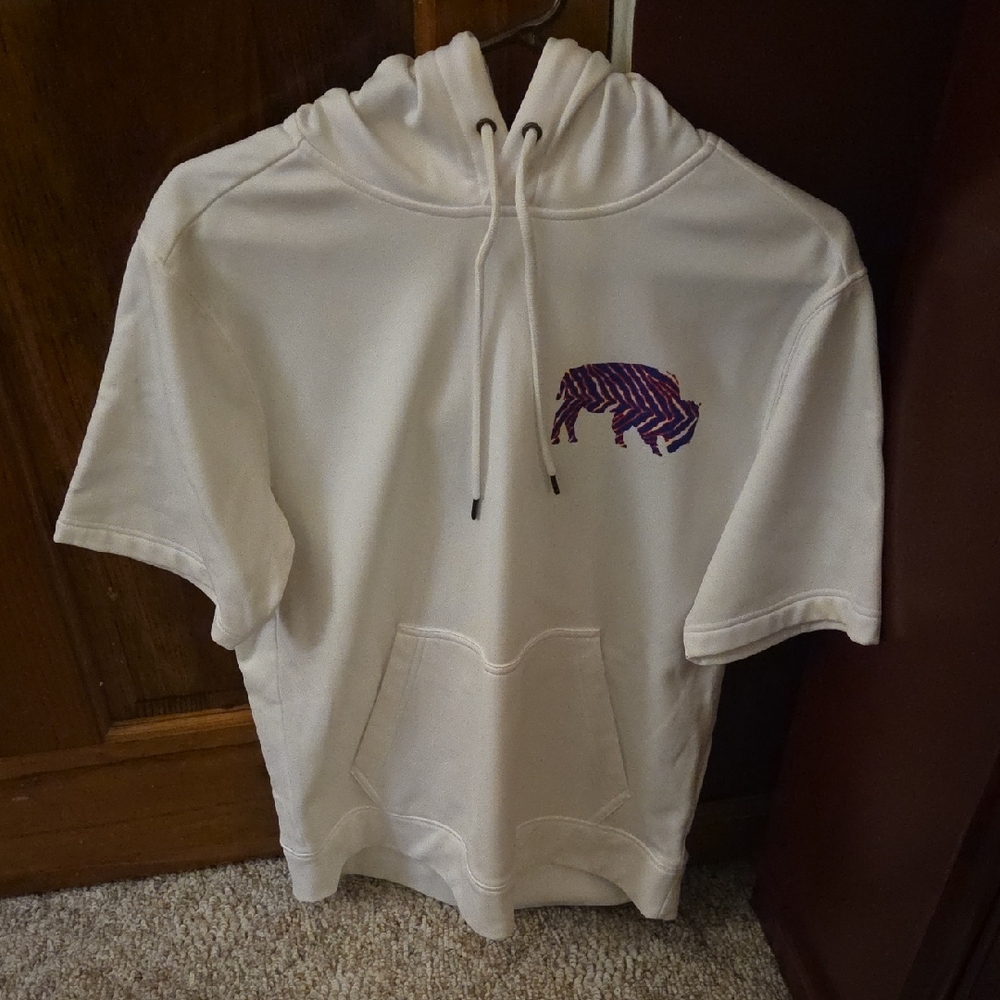Sport-Tek White Hoodie with Purple Accents